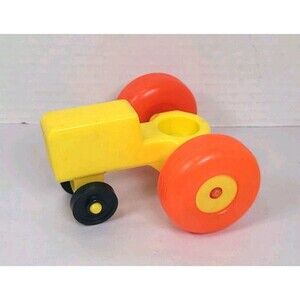 Vintage Fisher Price little people yellow/red farm tractor